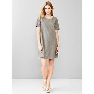 Gap 1969 Gray Denim Short Sleeve Mini T-Shirt Dress L
